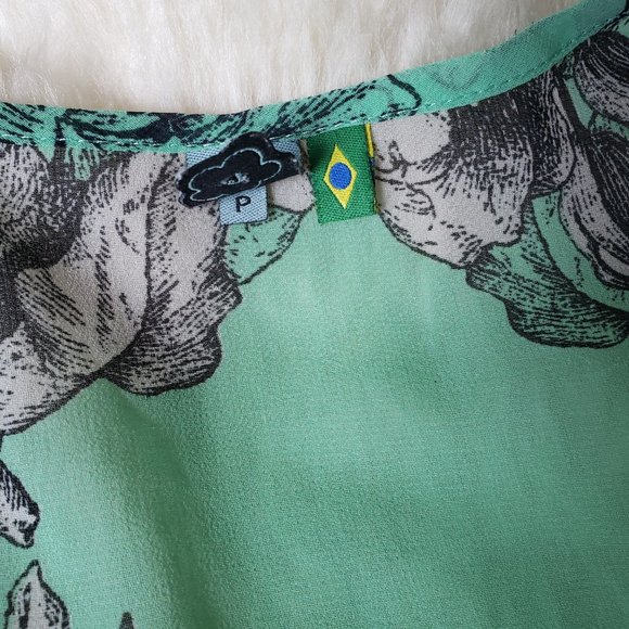 FARM RIO Sheer Cami - Rare print high-low racerback cami tank Size S - Picture 5 of 9